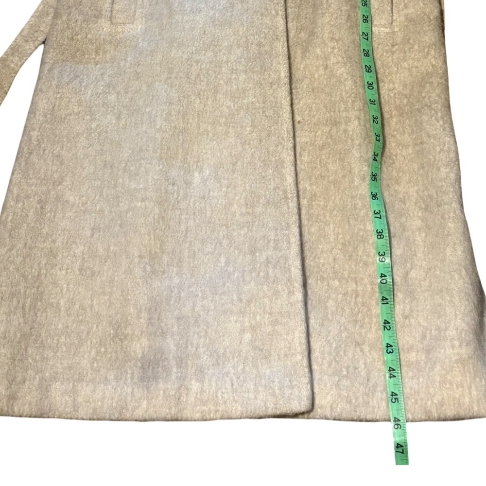 Vtg. 1980s Forecaster of Boston Elegant Beige Wool Blend Coat w/Belt size 15/16 - Picture 14 of 15
